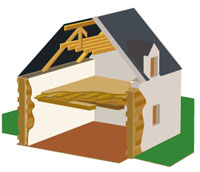 illustration : matériau de construction bois