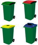 illustration : poubelles