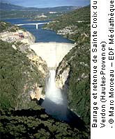 Barrage et retenue de Sainte Croix du Verdon (Hautes-Provence)   Marc Morceau  EDF Mdiathque