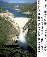 Barrage et retenue de Sainte Croix du Verdon (Hautes-Provence)   Marc Morceau  EDF Mdiathque