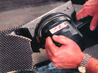 photo : d�pose de rev�tement textile