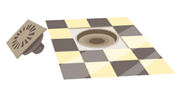 Illustration : grille de siphon de sol