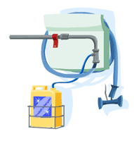 Illustration : poste doseur de produits d'hygiene