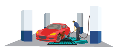 Lavage automatique de véhicule